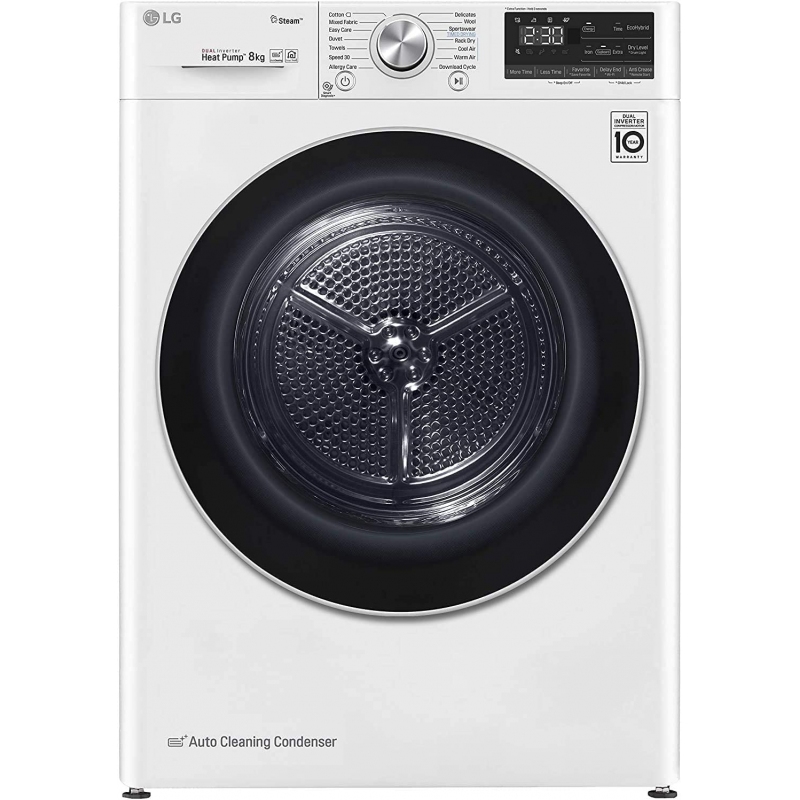 LG RC80V9AV3W ASCIUGATRICE ECO HYBRID 8KG CLASSE A+++ WI-FI A CONDENSAZIONE CON POMPA DI CALORE - PROMOZIONE