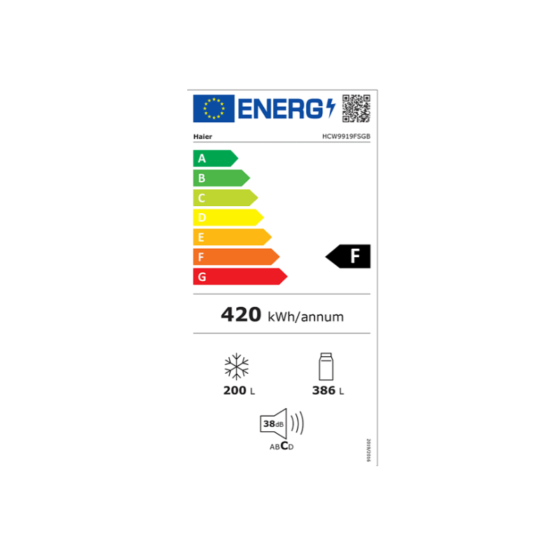 HAIER HCW9919FSGB FRIGORIFERO 4 PORTE 586LT...