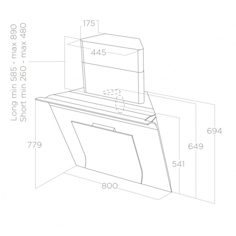ELICA PRF0010418B SINFONIA WH/F/80 CAPPA A...