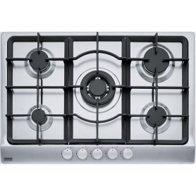 FRANKE FHSL7554GAVTCXSC - 106.0459.731 - PIANO COTTURA DA INCASSO 75 CM 5 FUOCHI A GAS GRIGLIE IN GHISA ACCIAIO INOX - PROMO