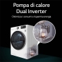 LG RH90V9AVHN ASCIUGATRICE SMART DUAL INVERTER A POMPA DI CALORE 9KG WIFI CLASSE A+++