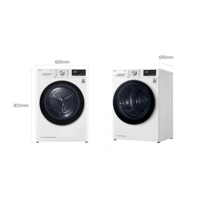 LG RC80V9AV3W ASCIUGATRICE A POMPA DI CALORE...