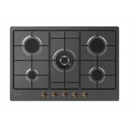 OUTLET CANDY O-CHW74WGTGH PIANO COTTURA DA INCASSO 75CM 5 FUOCHI A GAS COLORE ANTRACITE - PROTOCOLLO 746