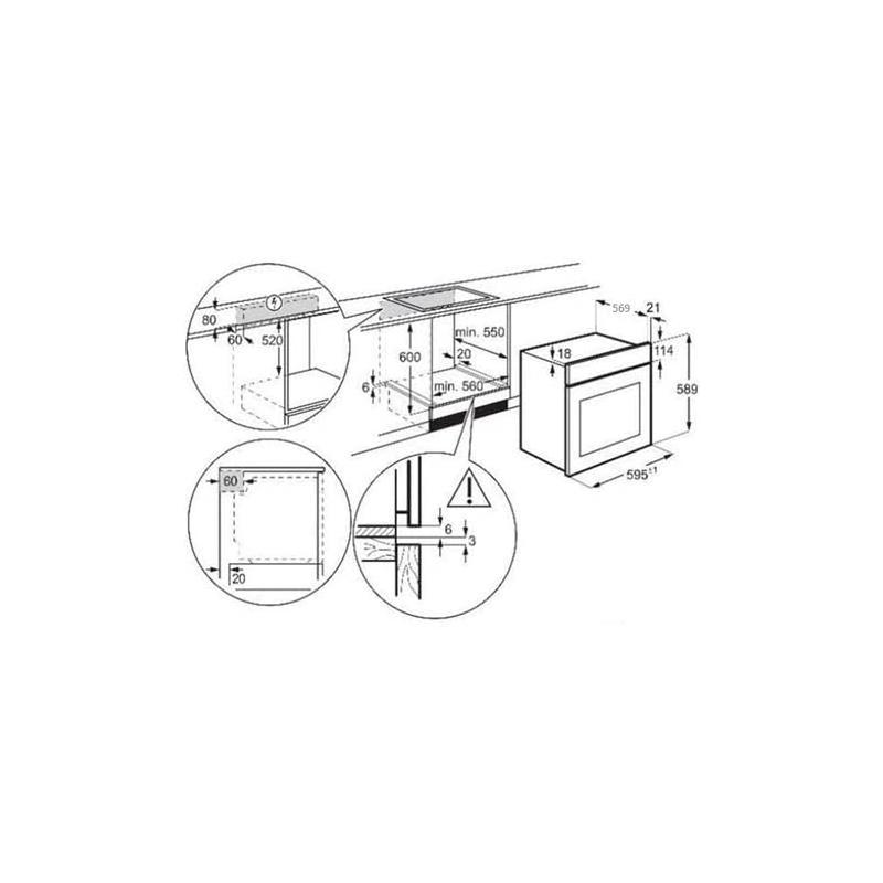 ELECTROLUX EOM4P46TX FORNO DA INCASSO ELETTRICO...