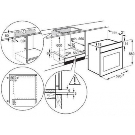 ELECTROLUX EOM4P46TX FORNO DA INCASSO ELETTRICO MULTIFUNZIONE AIRFRY PIROLITICO - INOX
