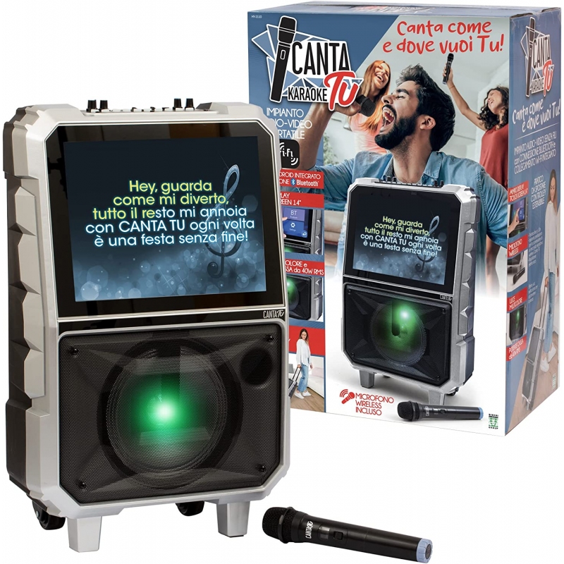 GIOCHI PREZIOSI CTC06000 CANTA TU KARAOKE PORTATILE CON MICROFONO WIRELESS