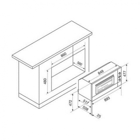GLEM GAS GFE993IX FORNO ELETTRICO DA INCASSO 90CM VENTILATO 89LT 11 FUNZIONI INOX