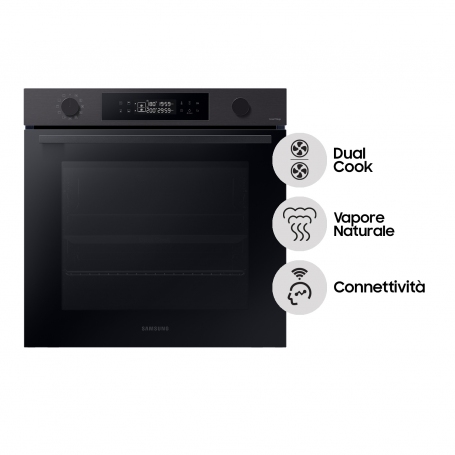 SAMSUNG NV7B4440VBB/U5 FORNO ELETTRICO DA INCASSO MULTIFUNZIONE 76 LT VAPORE WI-FI CLASSE A+ COLORE NERO