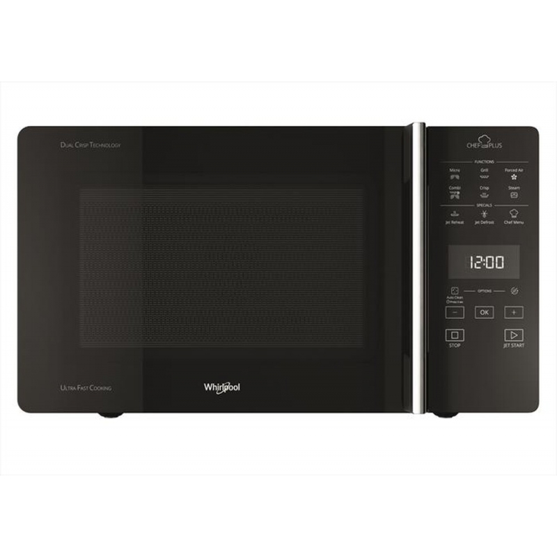 WHIRLPOOL MCP 359 SL FORNO A MICROONDE 25LT 800W GRLL FUNZIONE VAPORE NERO