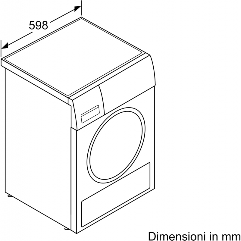 BOSCH WTH85V08II ASCIUGARTICE A POMPA DI CALORE 8KG SISTEMA AUTODRY SENSING DRYING INVERTER CLASSE A++