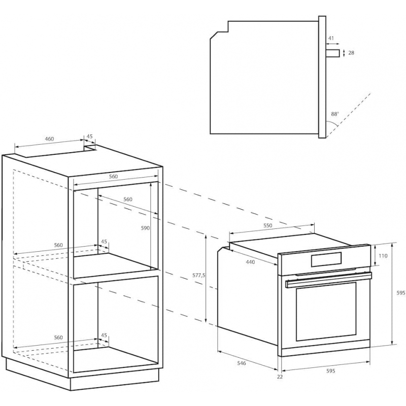CANDY FIDC X502 FORNO ELETTRICO DA INCASSO 65LT CLASSE A INOX