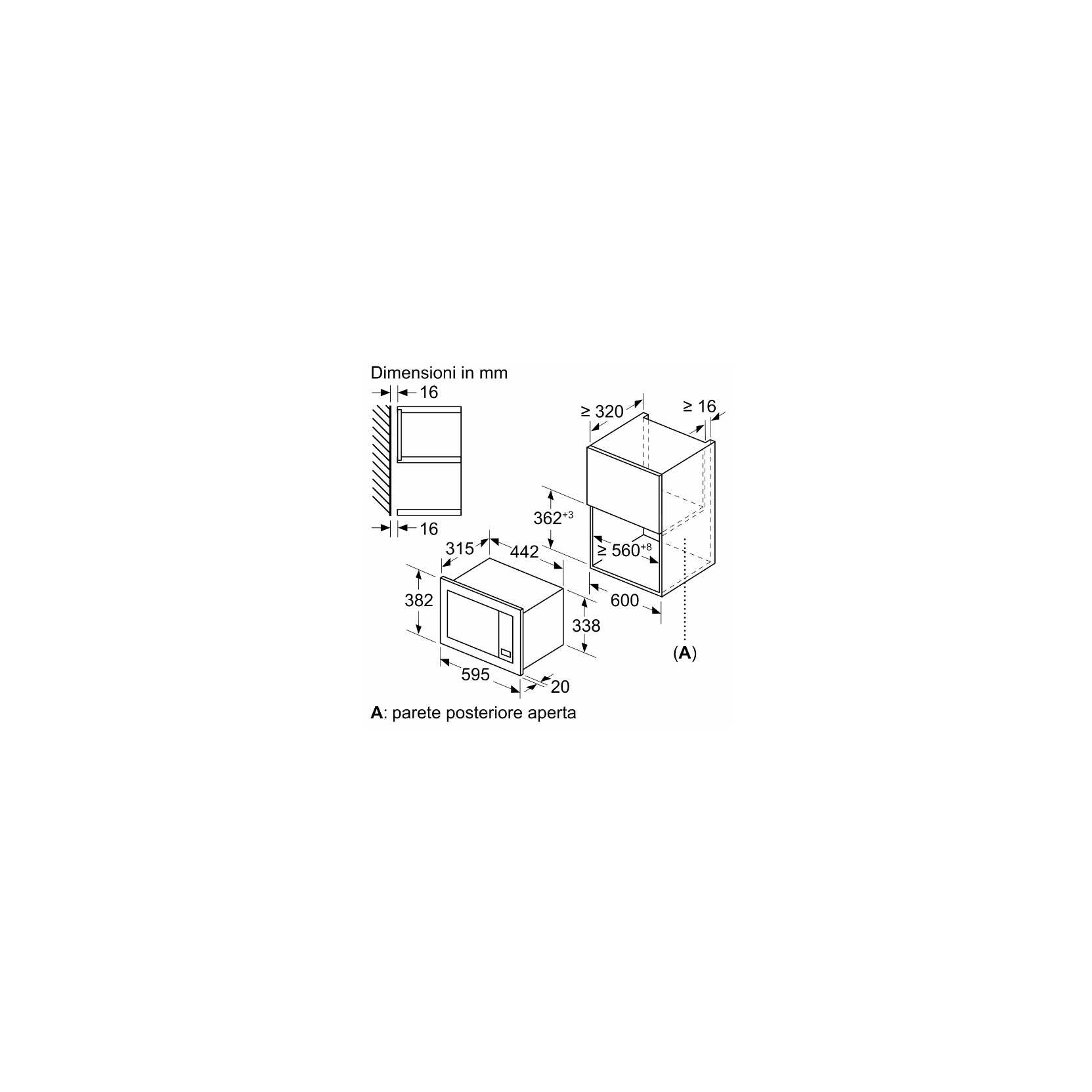 OFFERTA ELETTROVILLAGE  BOSCH BEL623MS3 FORNO A MICROONDE DA INCASSO 20LT  800 WATT CON GRILL INOX
