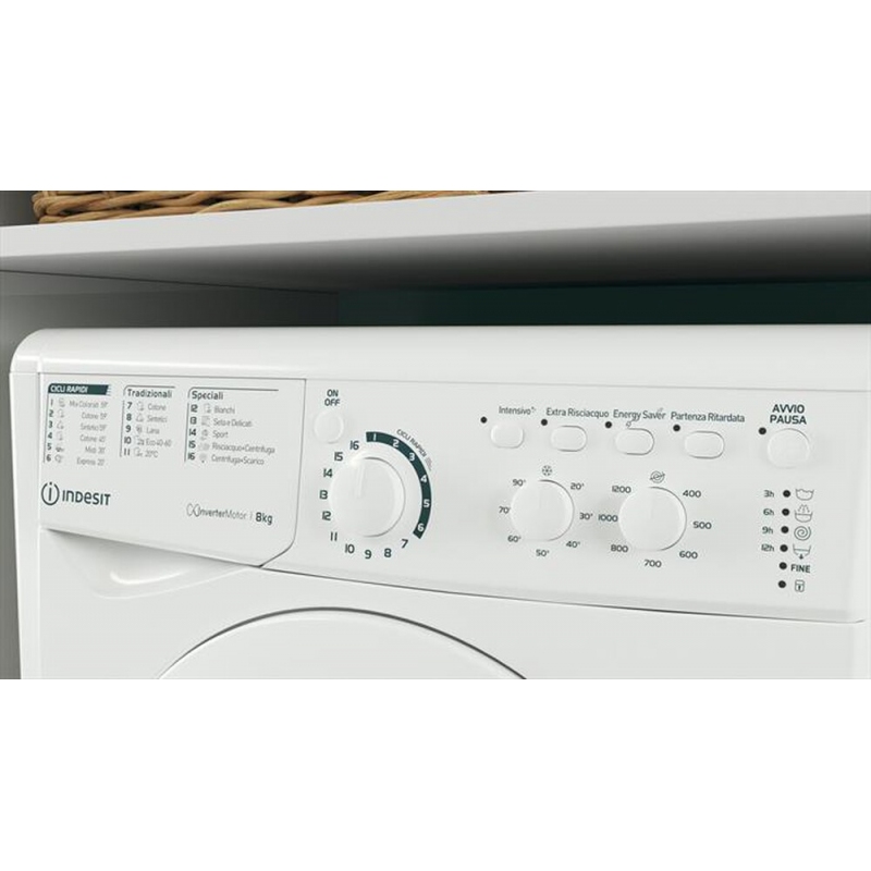 INDESIT EWC 81284 W IT LAVATRICE 8KG 1200 GIRI INVERTER CLASSE C