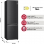 LG GBB72MCVGN FRIGORIFEERO COMBINATO 384LT NO FROST NERO CLASSE D