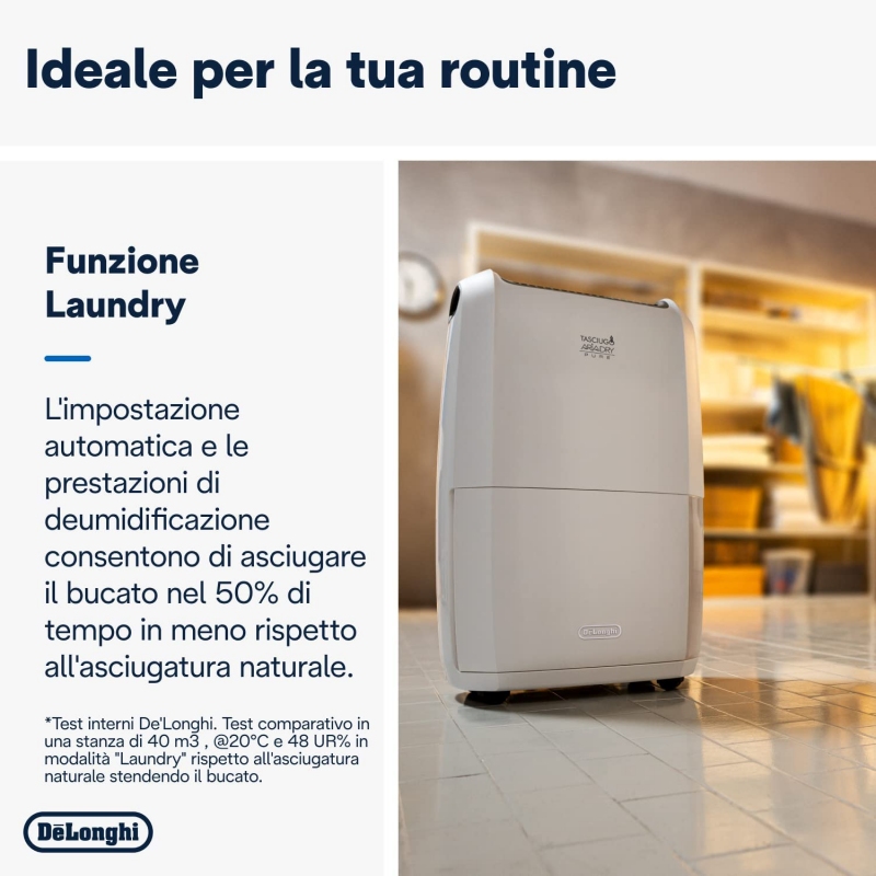 DE LONGHI DDSX225 DEUMIDIFICATORE 25LT/24H...