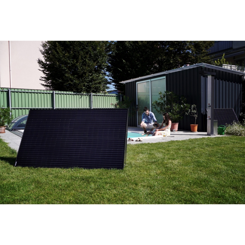 LIGHTMATE LMG1-SB-SK-05 PANNELLO SOLARE DA GIARDINO POTENZA 370 Wp COMPRESO DI ACCESSORI E KIT DI INSTALLAZIONE - PROMO