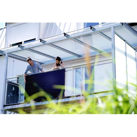 LIGHTMATE LMG1-BH-SK-05 PANNELLO SOLARE DA BALCONE POTENZA 370 Wp COMPRESO DI ACCESSORI E KIT DI INSTALLAZIONE - PROMO