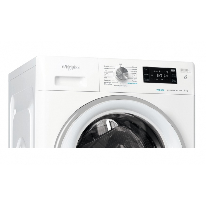 WHIRLPOOL FFB 846 SV IT LAVATRICE CARICA FRONTALE 8KG 1400 GIRI INVERTER FUNZIONE VAPORE CLASSE A - PROMO