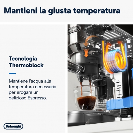 DE LONGHI DEDICA EC685.M MACCHINA DA CAFFE' PER CIALDE O MACINATO CAPPUCCINATORE SILVER