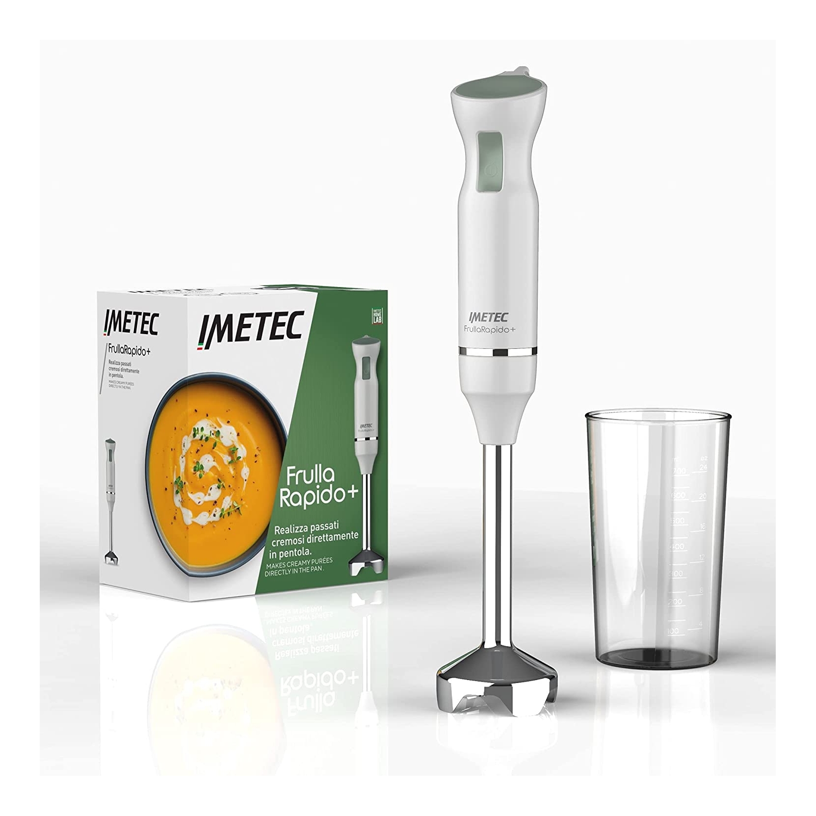 IMETEC 7912 FRULLATORE A IMMERSIONE 800W CAPACITA' 0.7LT BIANCO