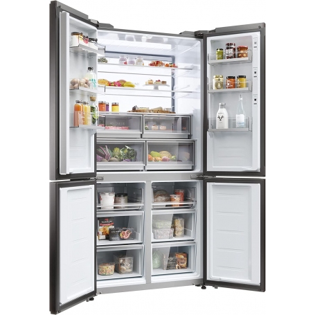HAIER HCW9919FSGB FRIGORIFERO 4 PORTE 586LT TOTAL NO FROST DISPLAY TOUCH WIFI CLASSE F COLORE NERO