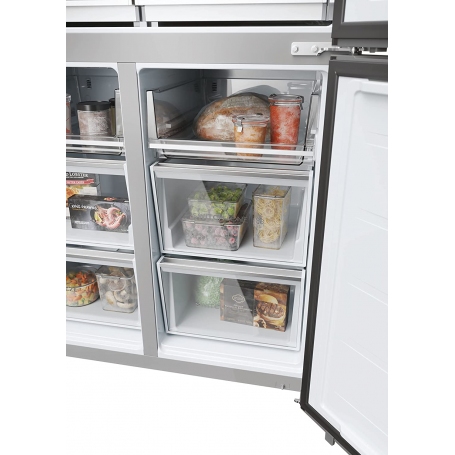 HAIER HCW9919FSGB FRIGORIFERO 4 PORTE 586LT TOTAL NO FROST DISPLAY TOUCH WIFI CLASSE F COLORE NERO