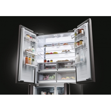 HAIER HCW9919FSGB FRIGORIFERO 4 PORTE 586LT TOTAL NO FROST DISPLAY TOUCH WIFI CLASSE F COLORE NERO