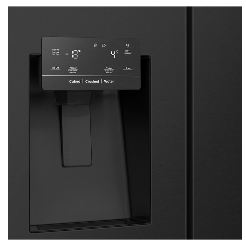 HISENSE RS818N4TFE FRIGORIFERO 4 PORTE 632LT NO FROST MOTORE INVERTER CLASSE E COLORE NERO - PROMO