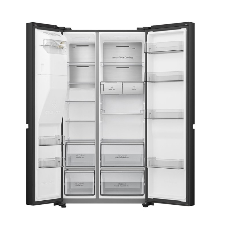 HISENSE RS818N4TFE FRIGORIFERO 4 PORTE 632LT NO FROST MOTORE INVERTER CLASSE E COLORE NERO - PROMO