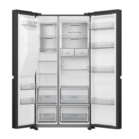 HISENSE RS818N4TFE FRIGORIFERO 4 PORTE 632LT NO FROST MOTORE INVERTER CLASSE E COLORE NERO - PROMO