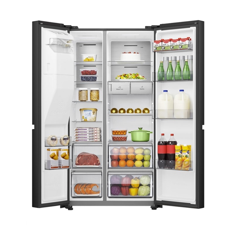 HISENSE RS818N4TFE FRIGORIFERO 4 PORTE 632LT NO FROST MOTORE INVERTER CLASSE E COLORE NERO - PROMO