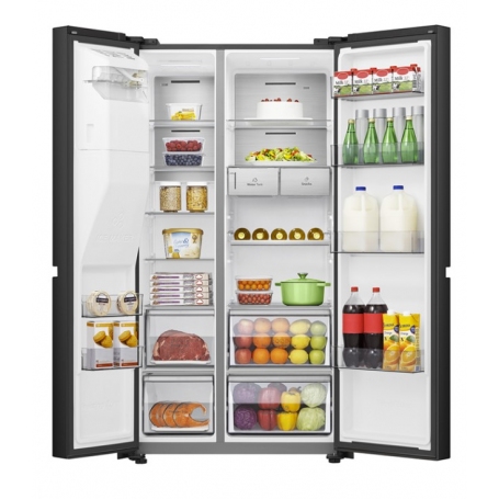 HISENSE RS818N4TFE FRIGORIFERO 4 PORTE 632LT NO FROST MOTORE INVERTER CLASSE E COLORE NERO - PROMO