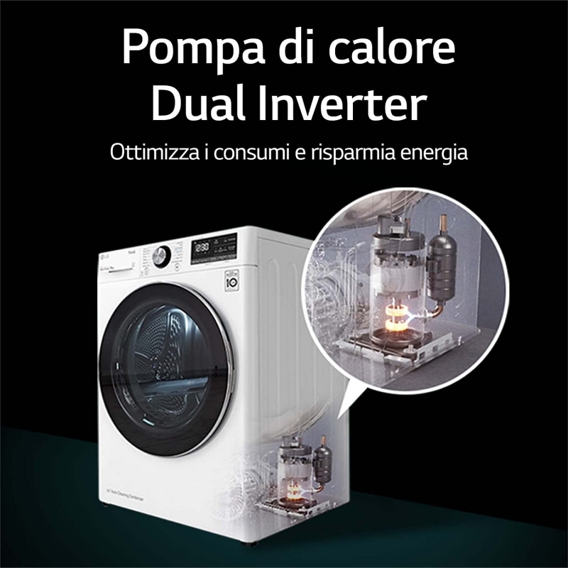 OUTLET LG O-RH80V9AVHN ASCIUGATRICE SMART DUAL...