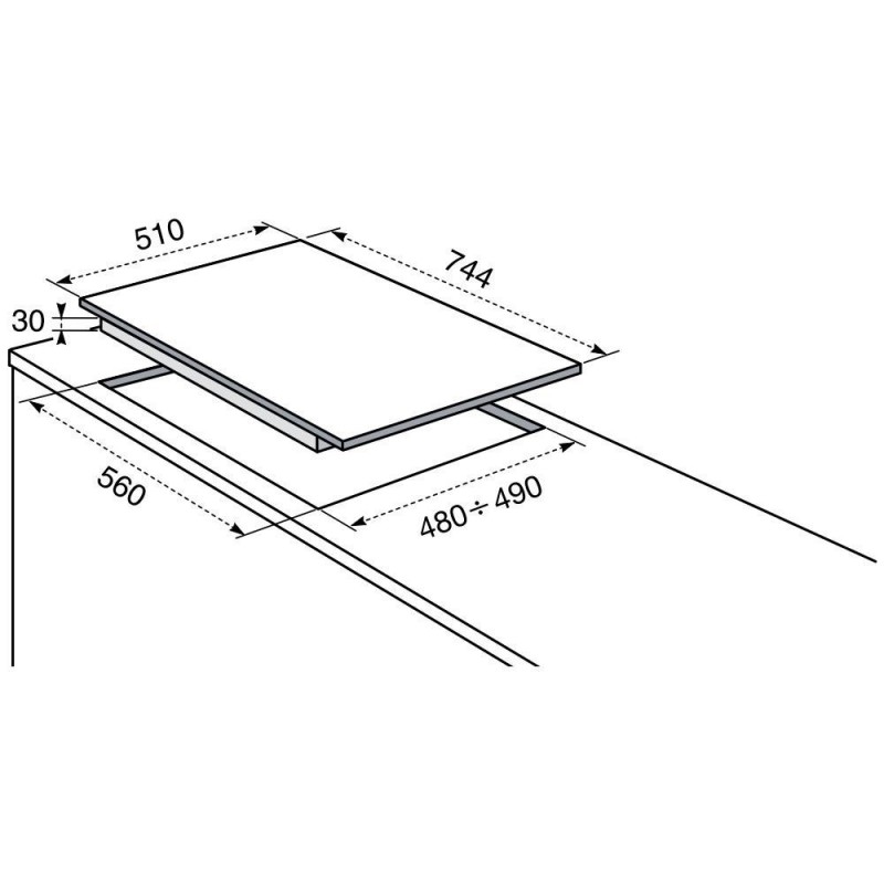 ELECTROLUX PS750RUV PIANO COTTURA DA INCASSO...