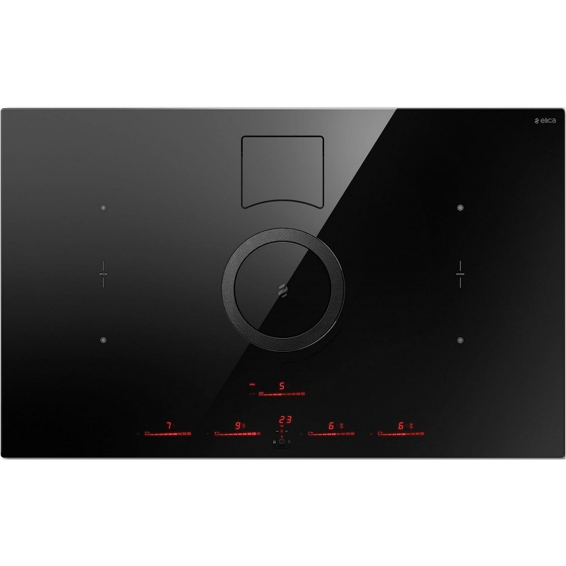 ELICA PRF0146210A NIKOLATESLA SWITCH BL/F/80 PIANO COTTURA A INDUZIONE CAPPA INTEGRATA FILTRANTE 80CM VETRO NERO - PROMO