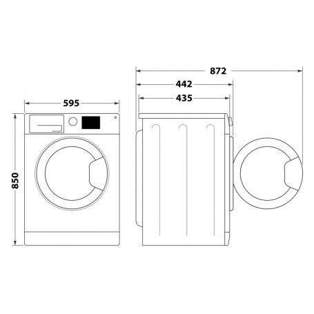 HOTPOINT ARISTON EU RSSG 725 S IT LAVATRICE SLIM 44CM 7KG 1200 GIRI INVERTER VAPORE CLASSE B - EURSSG725SIT