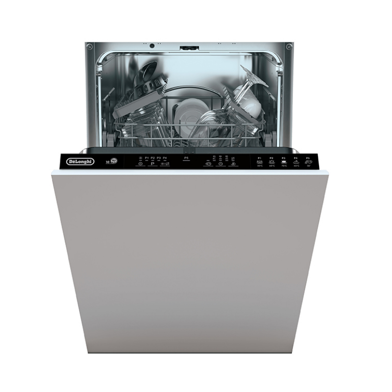 DE LONGHI L45P52E LAVASTOVIGLIE SLIM DA INCASSO A SCOMPARSA TOTALE 10 COPERTI 5 PROGRAMMI CLASSE E