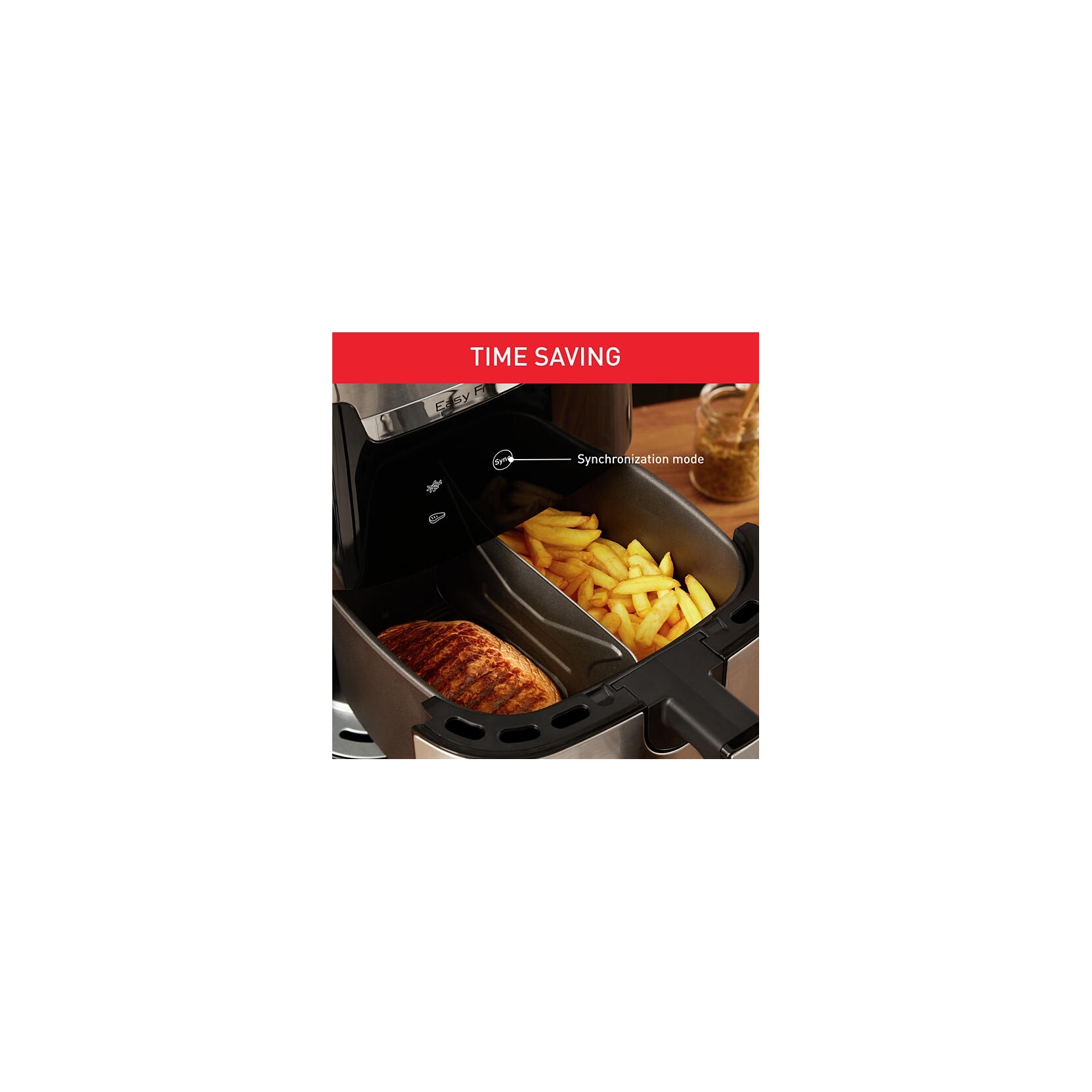 Moulinex EZ801D10 Easy Fry & Grill Xxl Air fryer - black/stainless