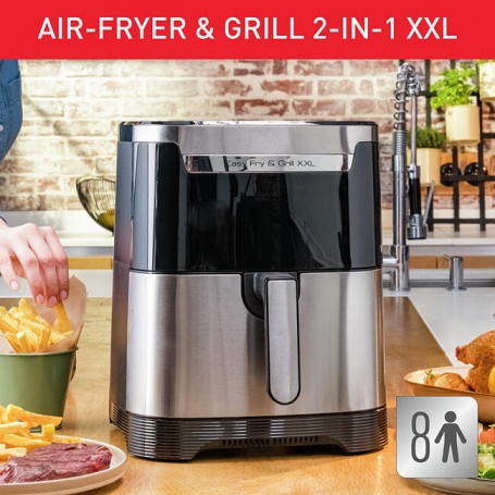 MOULINEX EZ801D EASY FRY & GRILL XXL FRIGGITRICE AD ARIA 6,5LT NERO/INOX