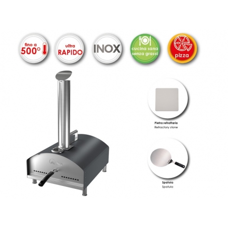 ARDES DANTE ARPIZ02 FORNO PIZZA DA ESTERNO CON PELLET COLORE GRIGIO