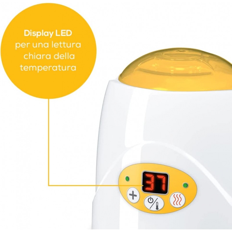 BEURER BY 52 SCALDABIBERON ELETTRICO CON DISPLAY BIANCO/GIALLO