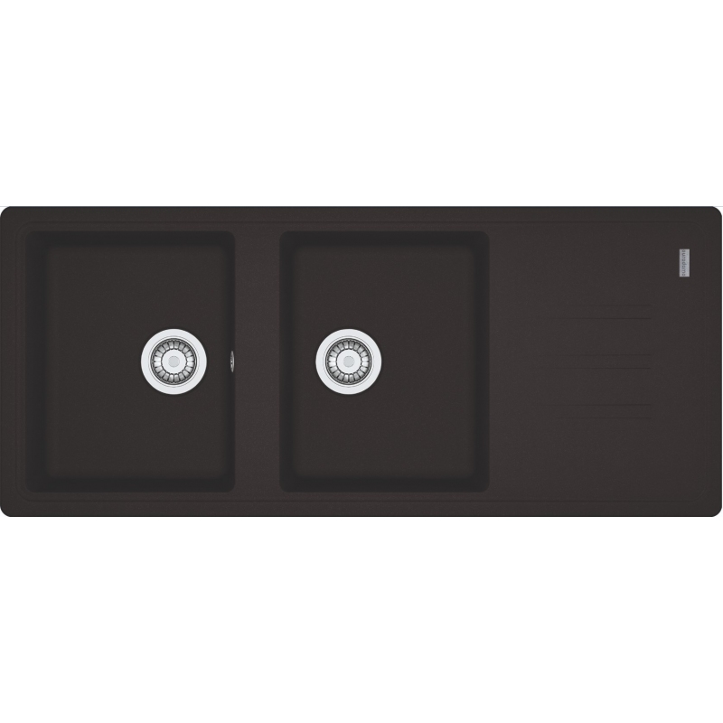FRANKE BSG 621 LAVELLO 2 VASCHE + GOCCIOLATOIO 116x50CM COLORE NERO - 114.0641.233 - PROMO