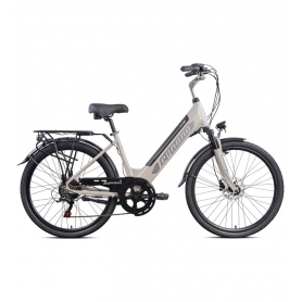 LEGNANO E-BIKE CITY ARIA BICI ELETTRICA 26" AUTONOMIA 60KM TAGLIA 44 PEDALATA ASSISTITA FRENI A DISCO COLORE BIANCO - 22A260