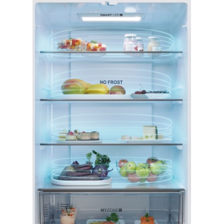 HAIER HFR5719EWMG FRIGORIFERO COMBINATO 446 LT NO FROST CLASSE E SILVER - PROMO