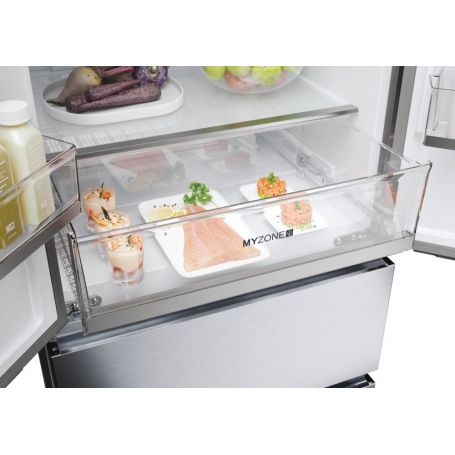 HAIER HFR5719EWMG FRIGORIFERO COMBINATO 446 LT NO FROST CLASSE E SILVER - PROMO