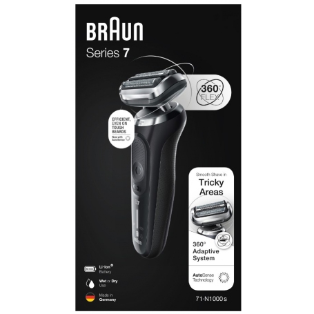 BRAUN SERIES 7 71-N1000S RASOIO ELETTRICO AUTOSENSE FLEX360 WET&DRY - PROMO