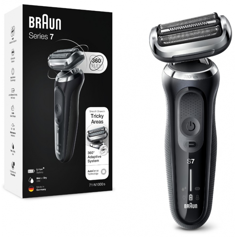 BRAUN SERIES 7 71-N1000S RASOIO ELETTRICO AUTOSENSE FLEX360 WET&DRY - PROMO
