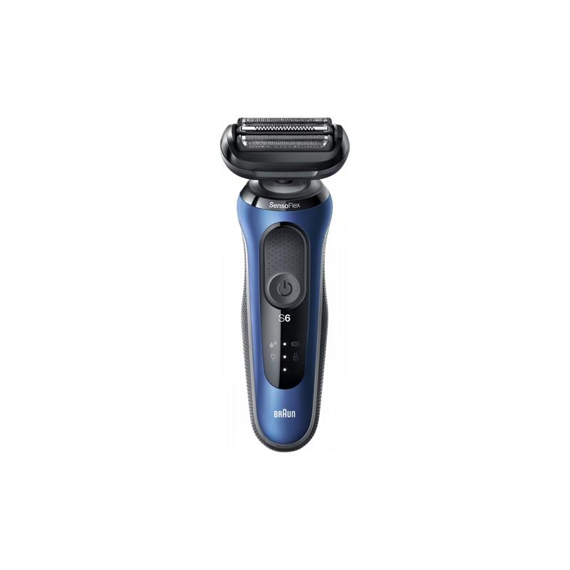 BRAUN SERIES 6 61-B1200S RASOIO FLEX + RIFINITORE RICARIBILE WET&DRY COLORE BLU - PROMO