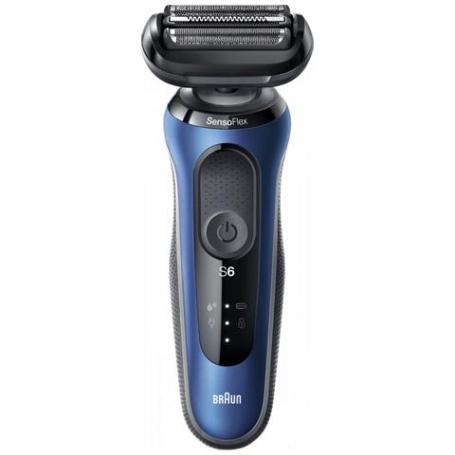 BRAUN SERIES 6 61-B1200S RASOIO FLEX + RIFINITORE RICARIBILE WET&DRY COLORE BLU - PROMO