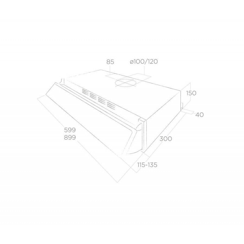 ELICA PRF0154626A CAPPA SOTTOPENSILE 90CM...